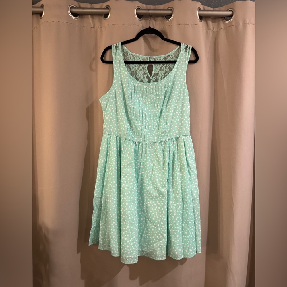 NWT Cato Mint Green  Lace Back Dress